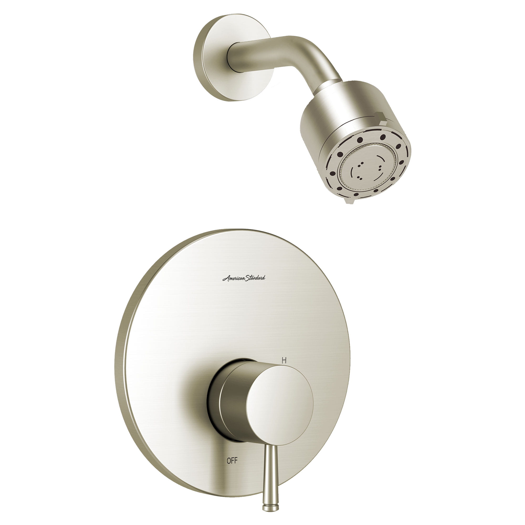 Serin 25 gpm 95 L min Shower Trim Kit With 3 Function Shower Head Double Ceramic Pressure Balance Cartridge With Lever Handle   BRUSHED NICKEL